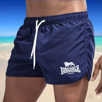 Мъжки плажни шорти Lonsdale-принт, Спортни Къси Панталони За Джогинг, Плувни Шорти за плуване, бързо съхнещи Шорти За Сърф, Бански костюми