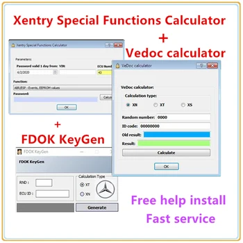 Най-новият DAS Xentry Специален Функционален Калкулатор FDOK Vedoc Калкулатор Keygen MB Star C3 C4 DOIP C5 C6 VCI безплатна помощ за инсталиране