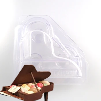 Направи си САМ 3D Прозрачно Пиано Шоколад Форма на Кухня За Печене на Торта, Украса на Мухъл Инструменти е Лесно да се Освободи Почистване на Торта, Бонбони докато правите Форми