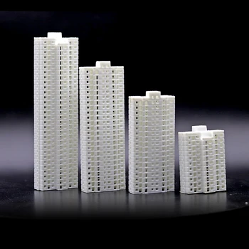 Направи си САМ Сграда Модел 1:800 Пластмасови Играчки Оформление Жп Влакове Миниатюрна Архитектура, Строителни Комплекти Модел на Вземане на Проекти 4 бр.