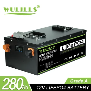 Нов 12 В 280AH Lifepo4 Батерия Литиево-Железен Фосфат на батерията Вграден BMS За Слънчевата Лодка за Домашно Съхранение на ЕС, САЩ ДАНЪК БЕЗПЛАТНО
