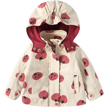 Нова детска яке 2020 г., Есенна ветровка с качулка яке за малки момичета, Модни детски якета с герои от анимационни филми, Детски Дрехи, Палто