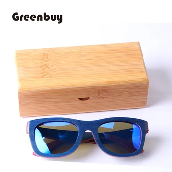 Новата бамбук обърнатата дървена кутия с ръчно изработени, висококачествени обърнатата кутия за очила, основна бамбук кутия за слънчеви очила
