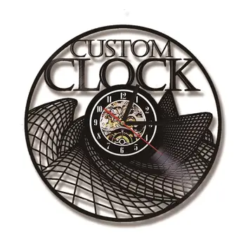 Обичай стенни часовници с винил вътрешната плоскост На Вашата поръчка дизайн на логото на Вашите лични персонализирани винил и стенни часовници
