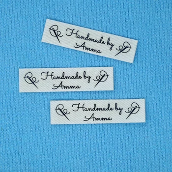 Обичай уреди за етикети 96pieces, Направени по поръчка на Етикети за дрехи, Текст, желязо, Етикет с името на органична памучна тъкан (YT157)