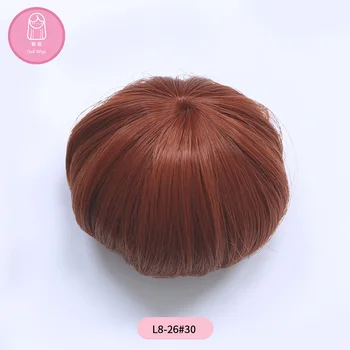 Перука За кукли BJD L8 # безплатна доставка размер на 4,5-6 инча 1/8 висока Естествена перука къса коса bjd sd куклени Перуки красота
