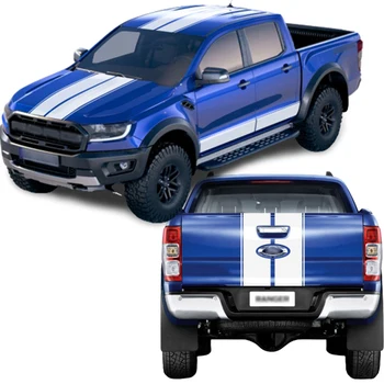 Подходящ За Ford Ranger 2015 2016 2017 2018 Автомобилни Стикери 5 бр. Капак на Вратата на Покрива Задната врата в ивицата графичен Винил Стръмни Автомобилни Стикери