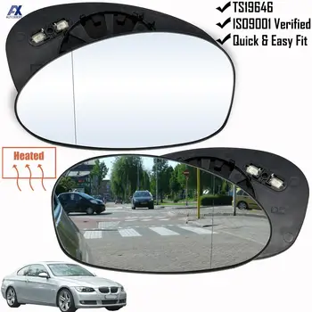 Предното Ляво Дясно Огледало за Обратно виждане, Стъкло с Подгряване, Странична Врата, Прозрачно Огледало за Обратно виждане, задно виждане За BMW E81 E82 E87 E88 2004-13 E46 E90 E93 05-10