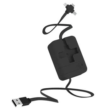 Прибиращ се USB кабел За вашия телефон Android и IOS Type C Micro USB IOS Телефонен Кабел 3 в 1 Многофункционална Бързо Зареждане на Мобилен телефон