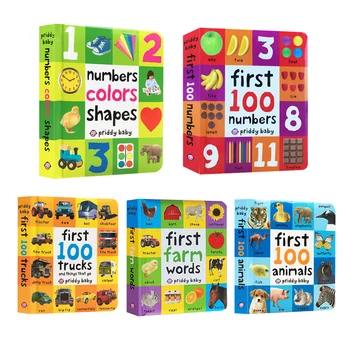 Първите 100 Животни, Думата Книга за Деца Книга за ранно Образование, Детски Уроци по Английски Книжки с Картинки Монтесори Играчки за Деца от 2-4 Години
