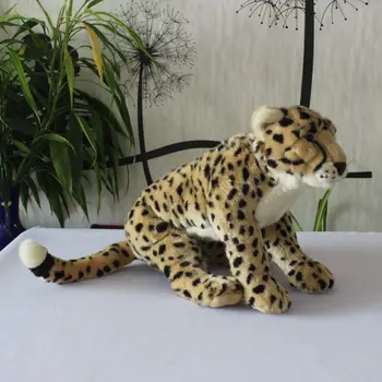 Сладък Гепард Кукла Голяма Играчка Възглавница Истинският живот на Леопард Мека дивата Модел Плюшени Играчки за Коледни Подаръци