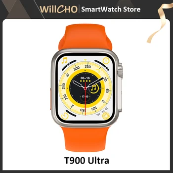 Смарт часовници T900 ultra 49 мм Новите Смарт часовника 8 ултра Мъжки Женски Умен часовник Bluetooth Предизвикателство Водоустойчив Часовник 8 Безжични Зарядок