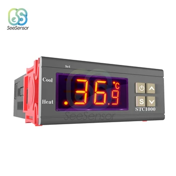 Цифров Регулатор на Температурата Термостат Терморегулятор Инкубатор Релета LED 10A Отопление Охлаждане STC-1000 STC 1000 12 В 220 В