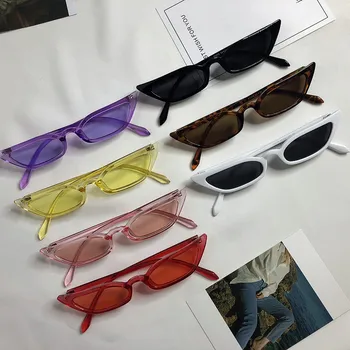 Чисто нов дизайн на Европейски и Американски Малко котешко око очила дамски Слънчеви очила ретро слънчеви очила с цветни Прозрачни Слънчеви Очила